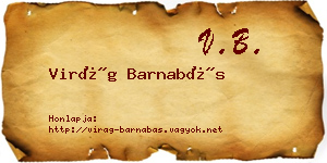 Virág Barnabás névjegykártya